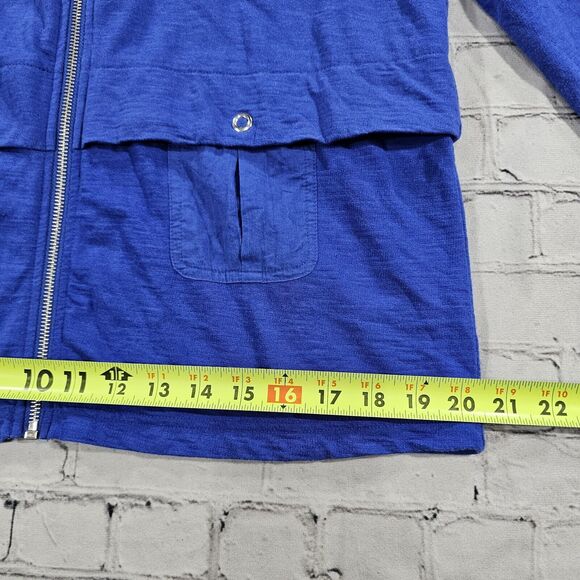 Zenergy By Chico’s Jacket Full Zip Hoodie Lightweight Blue WOMENS SIZE 0 (XS) - Picture 3 of 10